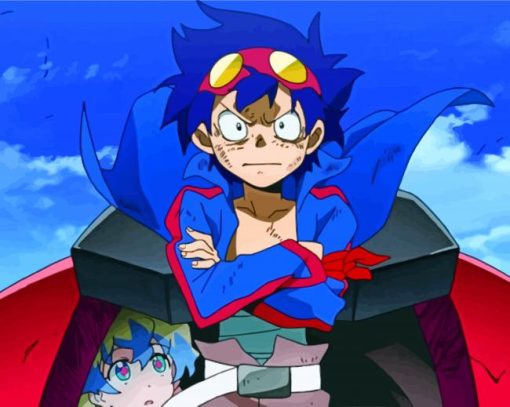 Gurren Lagann Anime paint by numbers