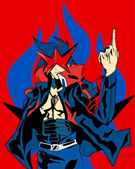 Gurren Lagann Illustration paint by numbers