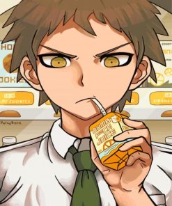 Hajime Hinata Drinking Juice paint by numbers