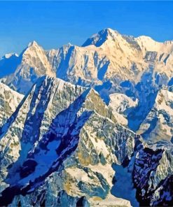 Himalayas Mountains paint by numbers