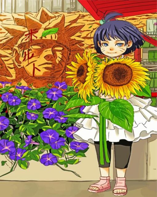 Himawari Uzumaki An Sunflowers paint by numbers