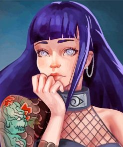 Hinata Hyuga Anime Naruto paint by numbers