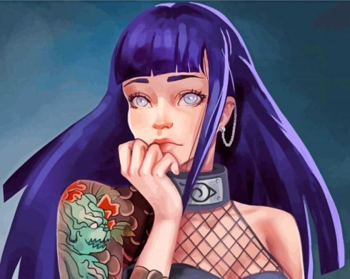 Hinata Hyuga Anime Naruto paint by numbers