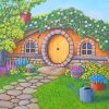 Hobbit Hole Garden paint by numbers