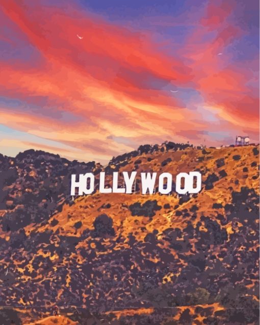 Hollywood At Sunset paint by number