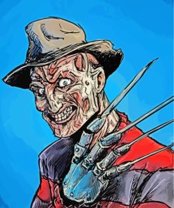 Horror Freddy Krueger paint by numbers