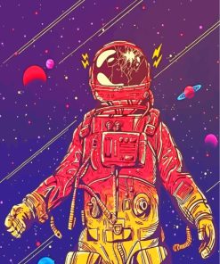 Illustration Astronaut paint by number