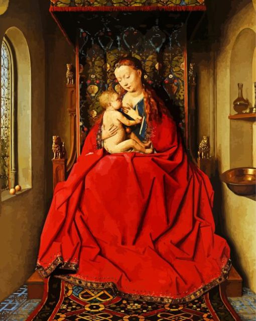 Ince Hall Madonna Jan Van Eyck paint by numbers