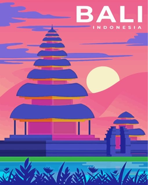 Indonesia Bali Poster paint by numbers