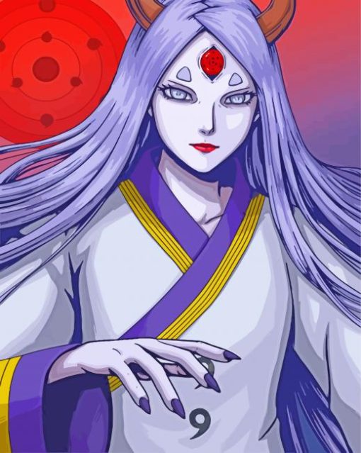 Aesthetic Kaguya Otsutsuki Naruto Anime paint by numbers