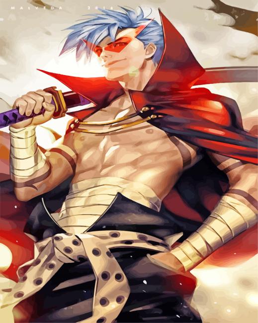 Kamina The Warrior paint by numbers Kamina The Warrior paint by numbers