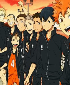 Karasuno High Members Haikyuu paint by numbers