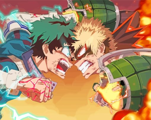 Katsuki Bukugo And Izuku Midoriya paint by numbers