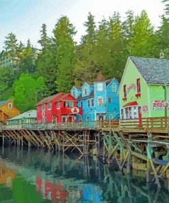 Ketchikan Revillagigedo Island Alaska paint by number