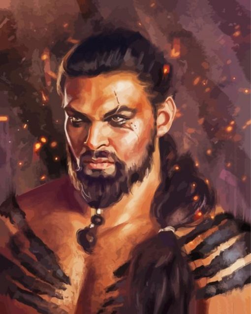 Khal Drogo Illustration paint by numbers