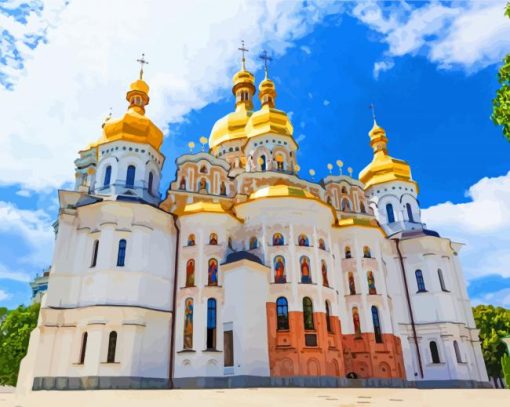 Kiev Pechersk Lavra paint by numbers