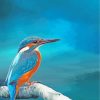 Kingfisher Bird Art paint by numbers