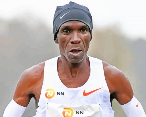 Kipchoge Long Distance Runner paint by numbers