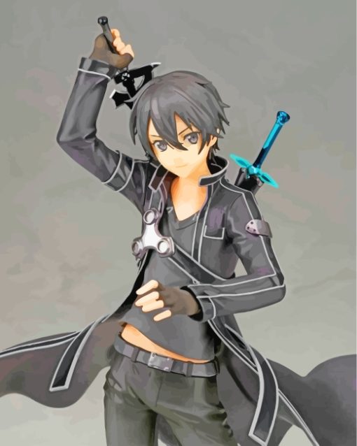 Kirito Sword Art Online paint by number