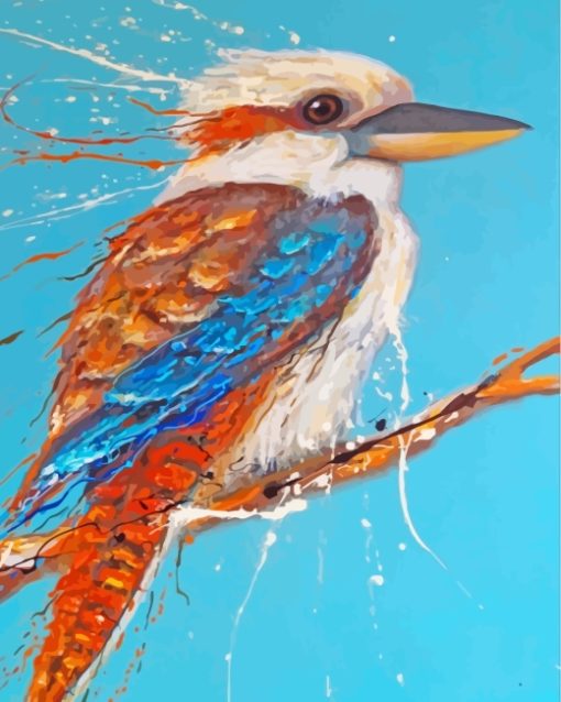 Kookaburra Bird Art paint by numbers