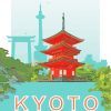 Aesthetic Kyoto Japan Poster paint by numbers