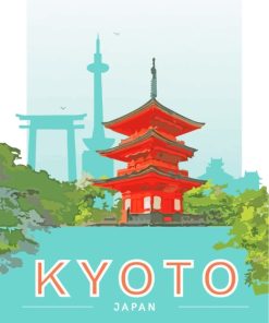 Kyoto Japan Poster paint by numbers