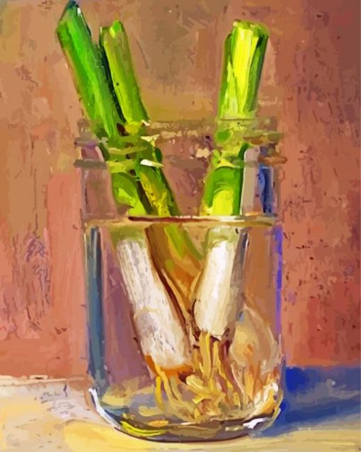 Leeks In Water paint by numbers