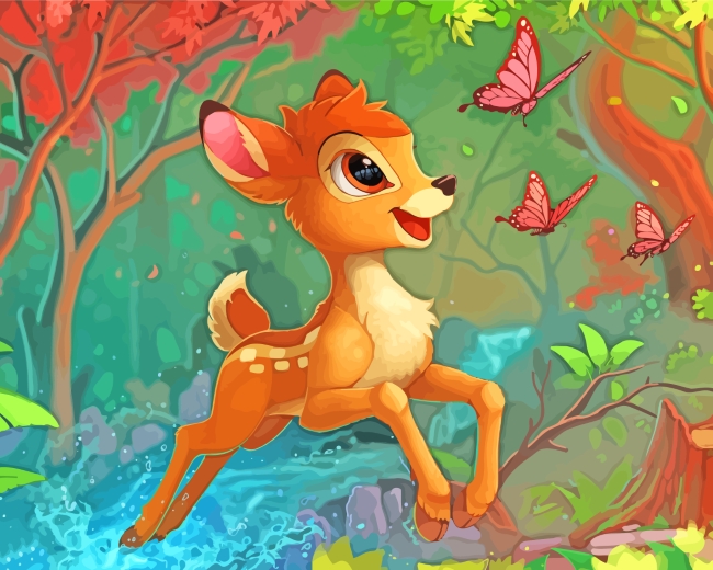 Little Bambi Deer paint by number