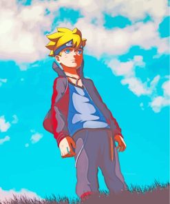 Little Boruto Uzumaki paint by numbers