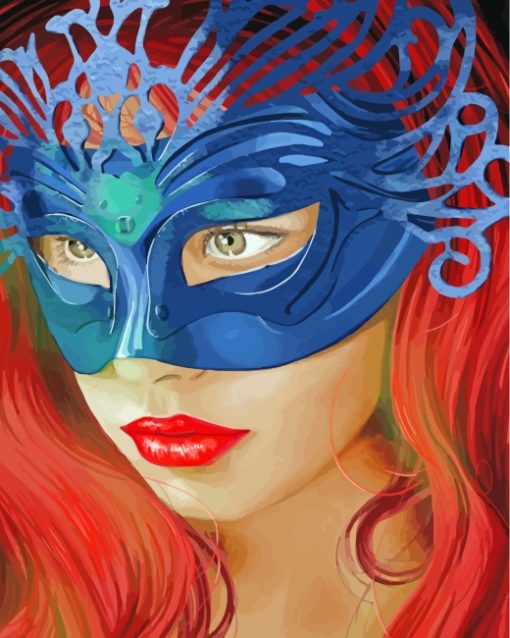 Masked Woman paint by number