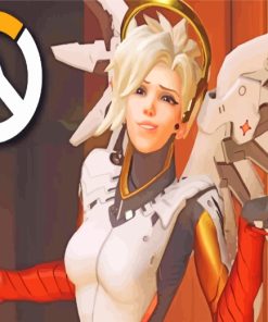 Mercy Overwatch Character paint by numbers