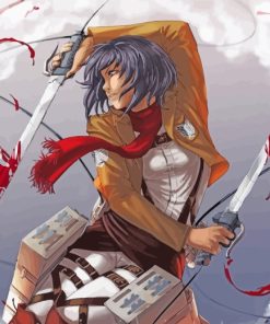 Mikasa Ackeraman paint by numbers