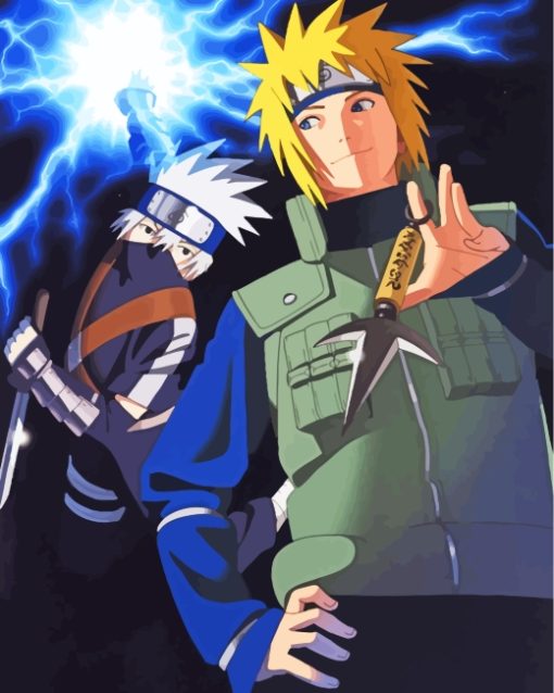 Minato Kamikaze And Kakashi Hatake paint by numbers