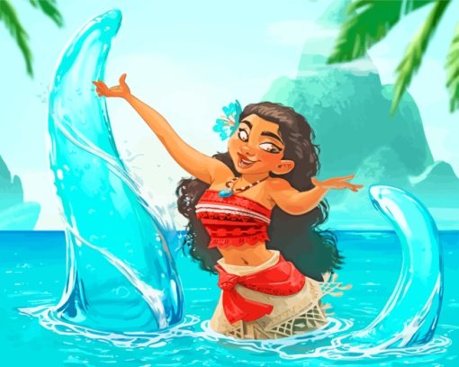 Moana Princess paint by numbers