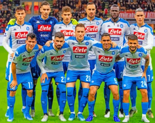 NAPOLI Football Team paint by numbers