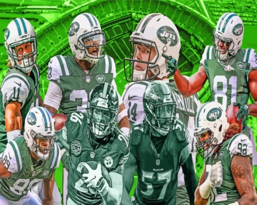 NY Jets Team paint by numbers