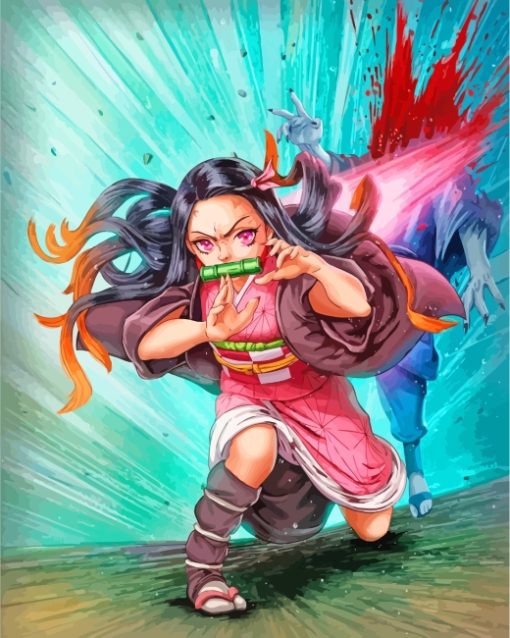 Nezuko Demon Slayer Anime paint by number