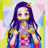 Nezuko Kamado Pop Art Paint by numbers