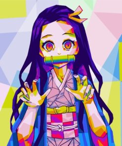 Nezuko Kamado Pop Art Paint by numbers