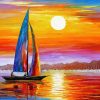 Ocean Sailboat paint by numbers