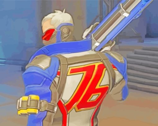 Overwatch Soldier 76 paint by numbers