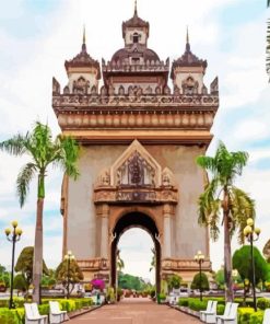 Patuxay Monument Laos paint by numbers