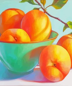 Peach Fruit In Bowl paint by numbers