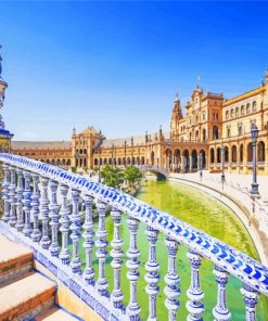 Plaza De Espana Seville paint by numbers