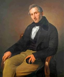 Portrait Of Alessandro Manzoni By Hayez paint by number