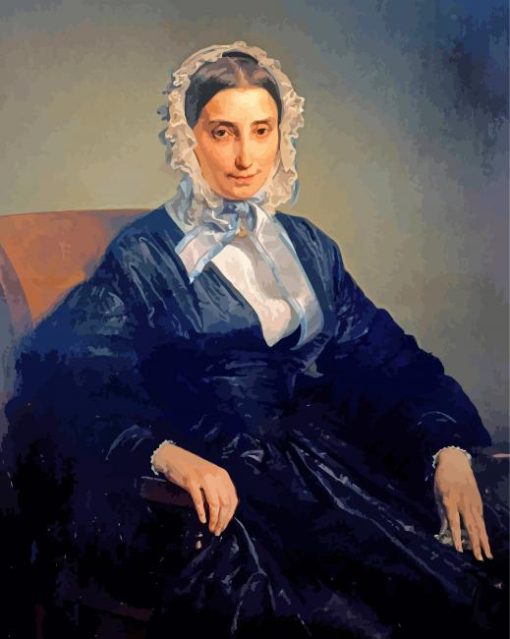 Portrait Of Teresa Manzoni Stampa Borri By Hayez paint by number