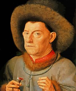 Portrait Of A Man With Carnation Jan Van Eyck paint by numbers