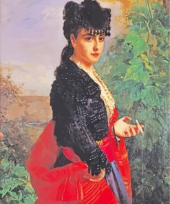 Portrait Of Spanish Woman paint by numbers