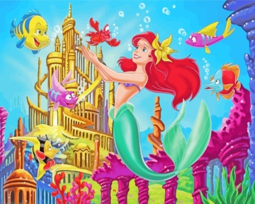 Princess Ariel paint by numbers