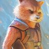 Rocket Raccoon paint by numbers